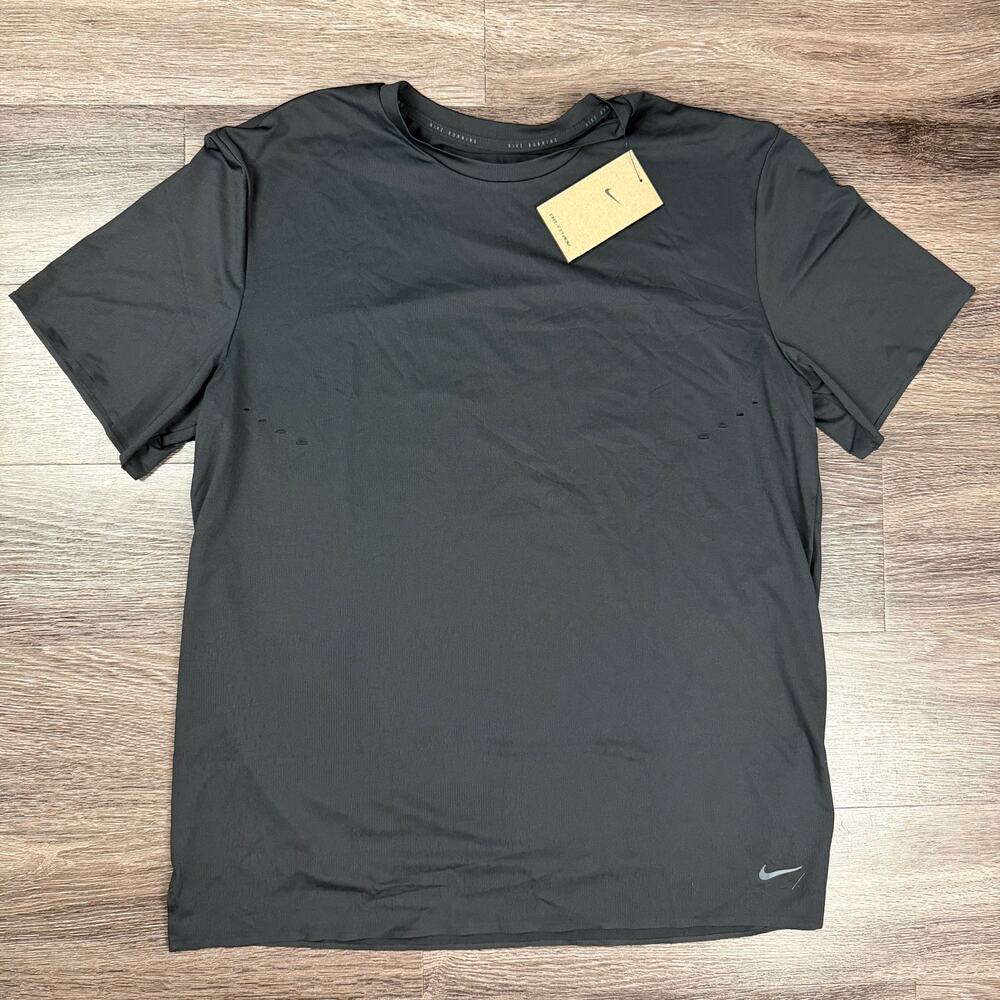 Nike Dri-Fit ADV Running Division Black Shirt Men's Large Breathable HV2004-010